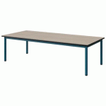 TABLE MALIBU 180X80 T1 4P STRA ACACIA/NOIR BLEU 5025