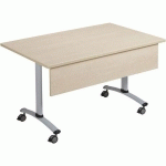 TABLE PLIANTE AXE RECTANGLE + VDF 120X68 CM ERABLE/ALU - MANUTAN EXPERT