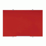 TABLEAU BLANC EN VERRE MAGNÉTIQUE FLOW DE BI-OFFICE, ROUGE, 60 X 45 CM