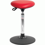 TABOURET SWAY ASSISE TRIA IMITATION CUIR ROUGE - GLOBAL