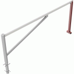 BARRIÈRE PIVOTANTE GALVANISÉ À BÉTONNER AVEC BLOCAGE-3000MM - SCHAKE