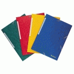 LOT DE 10 - CHEMISE À ÉLASTIQUE 3 RABATS CARTE BRUNEAU 24 X 32 CM DOS 2 CM COULEURS CLASSIQUES ASSORTIES