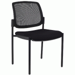 LOT DE 2 CHAISES VISITEURS RITZ DOSSIER RÉSILLE NOIRE ASSISE NOIRE - MANUTAN COLLECTIVITÉS