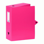 LOT DE 4 - BOÎTE DE CLASSEMENT PLASTIQUE ESSENTIEL VIQUEL DOS 10 CM COULEUR FUCHSIA