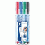 MARQUEUR CORRECTABLE 305F LUMOCOLOR ÉTUI DE 4 - STAEDTLER