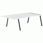 PACK RECTANGULAIRE 3 POSTES GARY PIED ANTHRACITE PLATEAU BLANC - MBA