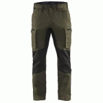 PANTALON DE TRAVAIL SERVICES STRETCH VERT OLIVE/NOIR TAILLE 54C - BLAKLADER