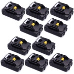 10X BATTERIE POUR MAKITA 18V 1,5AH LXT400 194205-3 194309-1 BL1815 BL1830 BL1840 BL1850 BL1860 BL1890 POUR LES OUTILS SANS FIL MAKITA 18V