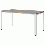 TABLE MALIBU 160X80 T6 SOUDÉ STRA ALAISÉ BÉTON F186/BLC 9016