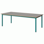 TABLE MALIBU 180X80 T3 4P STRA ALAISÉ BÉTON F186/BLEU 5018