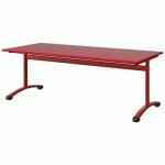 TABLE MALIBU 180X80 T4 DL STRA ABS ROUGE U321/ROUGE 3020