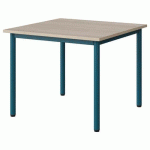 TABLE MALIBU 80X80CM T4 4P STRA ABS ACACIA/BLEU 5025