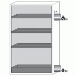 ARMOIRE S-PHOENIX TOUCHLESS-90 S90.196.120.FDAO GRIS - ASECOS