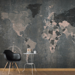 ARTGEIST - PAPIER PEINT GREY WORLD - 150 X 105 CM - GRIS