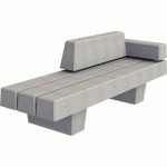 BANC TRIBECA BÉTON GRIS SABLÉ PIED BÉTON