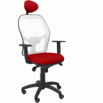 CHAISE JORQUERA AVEC APPUI-TÊTE BLANC/ROUGE - PIQUERAS Y CRESPO