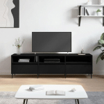 VIDAXL - MEUBLE TV NOIR 150X30X44,5 CM BOIS D'INGÉNIERIE