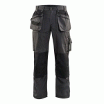 PANTALON DE TRAVAIL ARTISAN ÉTÉ GRIS FONCÉ/NOIR TAILLE 46 - BLAKLADER