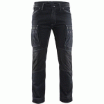 PANTALON DE TRAVAIL SERVICES DENIM STRETCH MARINE/NOIR TAILLE 38C - BLAKLADER