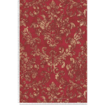 BRICOFLOR - PAPIER PEINT BAROQUE ROUGE & OR POUR SALLE À MANGER TAPISSERIE CHIC MOTIF DAMASSÉ DORÉE PAPIER PEINT INTISSÉ ROUGE STYLE VINTAGE - ROUGE,