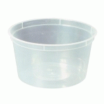 RÉCIPIENT INJECTÉ MICRO-ONDABLE 475 ML D.11.5X6.5 CM PP TRANSPARENT (VENDU PAR 500)