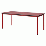 TABLE MALIBU 180X80 T5 4P ST ANTIB ROUG U321/NOIR ROUGE 3020