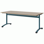 TABLE MALIBU 180X80 T5 DL STRA ALAISÉ ACACIA/BLEU 5025