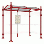 ABRI BUS PROVINCE 2.50 M 1 BARDAGE LAT. CITY ROUGE 3004 - PROCITY