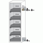 ARMOIRE SÉCURITÉ S-PHOENIX VOL.2-90 S90.196.060.FDAC BLANC - ASECOS