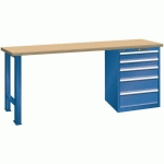 ÉTABLIS BLEU GENT. 2000X700X890 CAP. 800KG ET 5 TIR. 75KG - LISTA