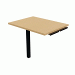 EXT. RETOUR PARTAGE/ASTRO 80X60 CM HÊTRE 1 PIED MÉTAL NOIR - BURONOMIC