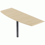 EXTENSION ISIA GALBÉE 160 CM + 1 PIED NOYER/ANTHRACITE - MBA