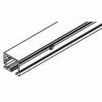 RAIL PORTE COULISSANTE - FIXATION MURALE+BANDEAU - 2 M - JUNIOR 80-100 HAWA