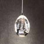 SCHULLER VALENCIA SUSPENSION LED ROCIO, À 1 LAMPE, MÉTAL, VERRE, CHROME