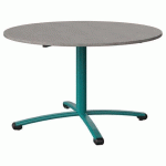 TABLE MALIBU Ø 120 T5 PC STRA ABS BÉTON F186/BLEU 5018