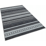 TAPIS SALON EN POLYESTER DESIGN BLEU - 60X100CM - BLEU - WELLHOME