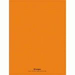 CAHIER ECO - PIQUE - COUVERTURE POLYPRO - 48 PAGES - 24 X 32 CM - 90G - GRANDS CARREAUX - ORANGE