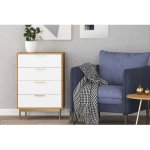 CONCEPT-USINE - COMMODE SCANDINAVE PIEDS FINITION ROSE GOLD FYN - WHITE