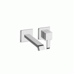 LAVABO MURAL QUADRI 2 TROUS SAILLIE 18 CM CHROME EX QM277 - CRISTINA ONDYNA QM25751