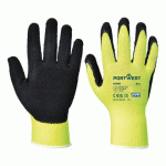 LOT DE 24 - PORTWEST A340 GANT GRIP HIVIS - LATEX JAUNE - TAILLE S - LA PAIRE