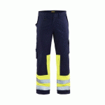PANTALON DE TRAVAIL MULTINORMES MARINE JAUNE FLUO D120 - BLAKLADER