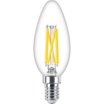 AMPOULE LED FLAMME E14 40W BLANC CHAUD CLAIRE, VERRE, COMPATIBLE VARIATEUR - PHILIPS