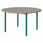 TABLE MALIBU Ø 120 T4 4P STRA ALAISÉ BÉTON F186/BLEU 5018