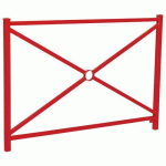 BARRIÈRE ORLÉANS 1.47 M STRUC SIMPLE CROIX - ZINC ROUGE 3020 - PROCITY