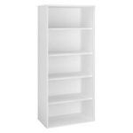 BIBLIOTHÈQUE HAUTE BOIS H 182 X L 80 CM BLANC  ARCH