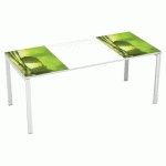 BUREAU EASY OFFICE 180X80CM PIED BLANC PLATEAU BLANC ET ZEN - MANUTAN EXPERT