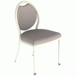 CHAISE 260 MOBILE ALU ASS/DOS ABAKA CHAMOIS 4P BEIGE 1013 - MOBIDECOR