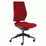 CHAISE SEDNA TISSU ROUGE HAUT DOSSIER MÉCANISME SYNCHRONE