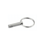 LOT DE 10) GOUPILLE AVEC ANNEAU - INOX A4 D5MM - L25MM