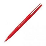 PILOT STYLO FEUTRE POINTE FINE BAGUÉE MÉTAL ENCRE ROUGE CORPS PLASTIQUE COULEUR FINELINER